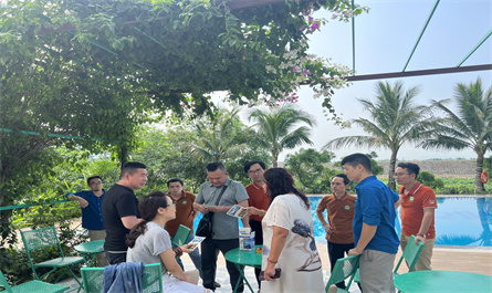 Discuss the proportioning plan with the customer's existing fertilizer formula